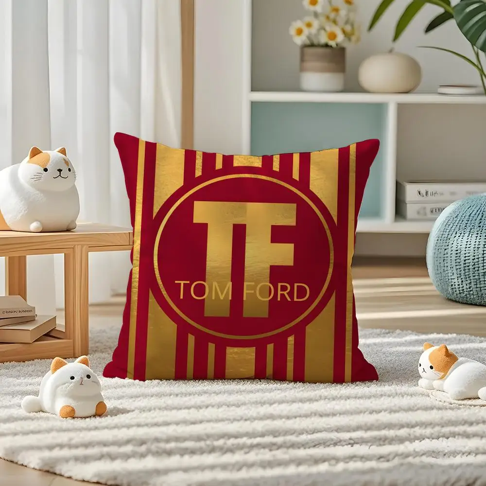 Tom F-Ford Pillow Case Pillow Case Plush Fabric Soft Double Sided Print Home Sofa High Quality Cushion