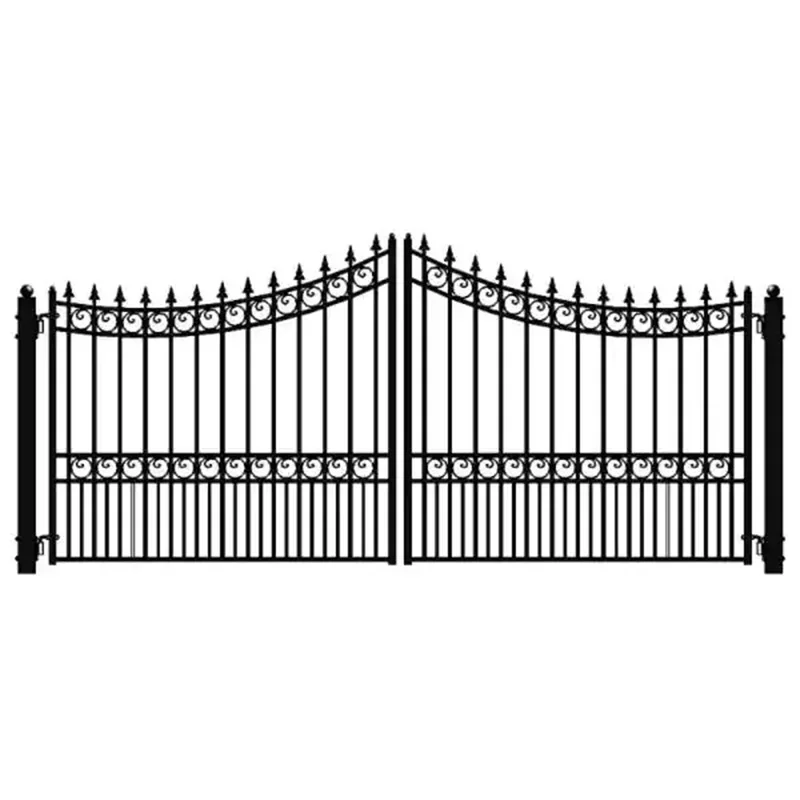 Wrought Iron Door Gate Designs Security Iron Grill Doors Metal Steel Fence Garden Fence Heat Treated Pressure Treated Wood Type