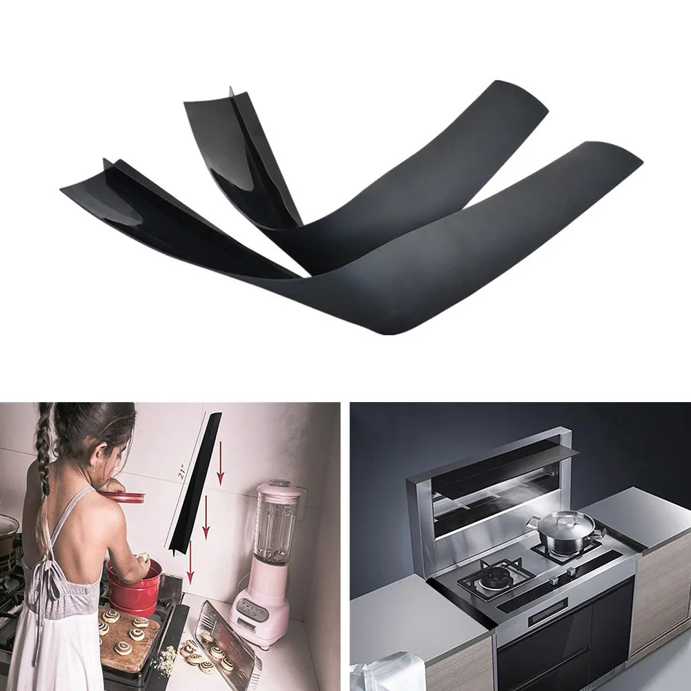 25 Inches Silicone Stove Counter Gap Cover Flexible Heat Resistant Gap Filler for Kitchen Gas Stove Sealing Tape Clean Easy Fit