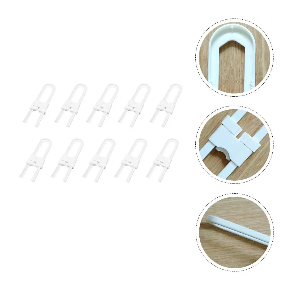 

10Pcs Childproof Cabinet Lock U Shape Sliding Safety Latch Adjustable Child Safety Lock for Kitchen Cabinets Bedroom Furniture