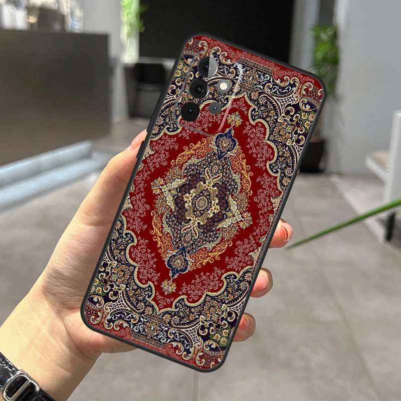 Retro Ethnic Carpets Turkish Rug Case For Samsung Galaxy A12 A32 A52 A05 A36 A56 A26 A16 A53 A33 A13 A55 A35 A15 A14 A34 A54 - view 6
