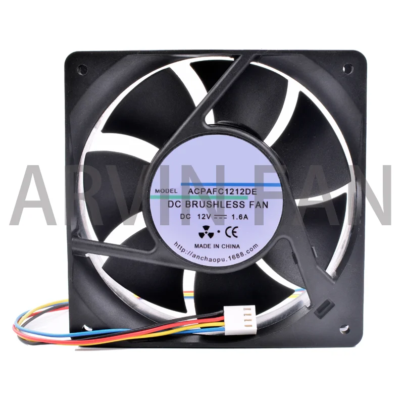 Brand New Original AFC1212DE 12cm 12038 120x120x38mm DC12V 1.60A 4 Lines 4pin Server Chassis High Speed Cooling Fan