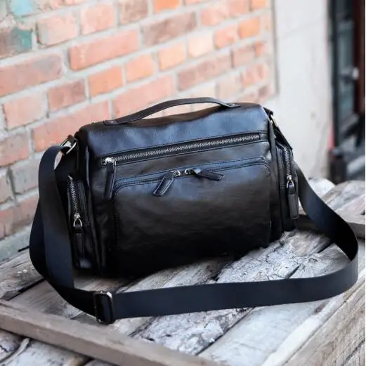 Luxury Brand Men\'s Messenger Bag Casual Vintage Leather Shoulder Bag Crossbody Bags Handbags Man Business Laptop Bags sling bag