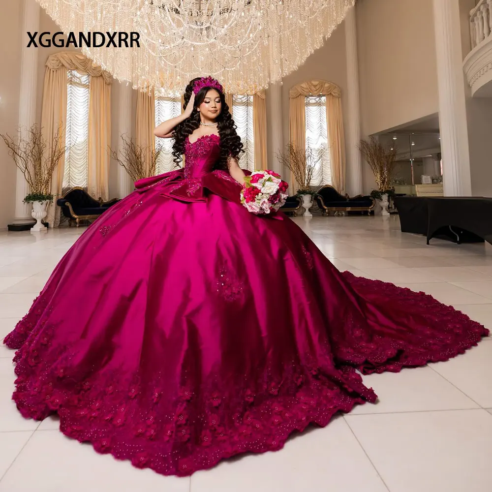 

Customized Purple Quinceanera Dress 2026 Ball Gown Beading Lace Applique Layers Sweet 16 Vestido De 15 Anos Birthday Bow Gala