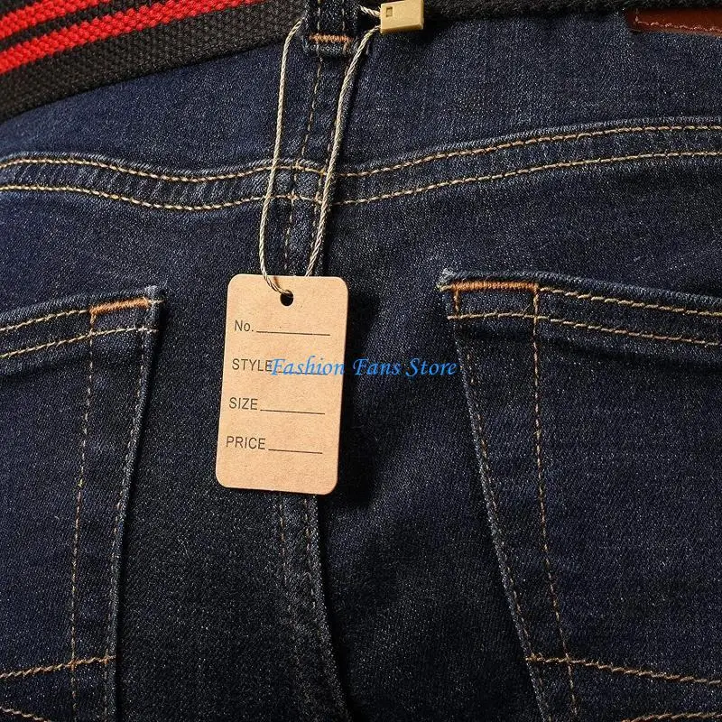 1000 قطعة من علامات أسعار الملابس المثقبة المطبوعة مسبقًا لمتجر بيع الملابس بالتجزئة #3