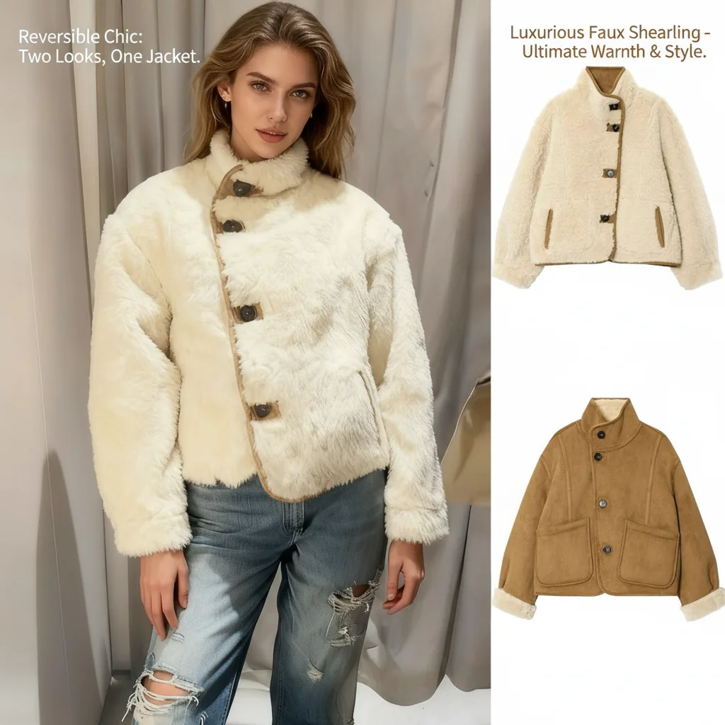 

Шикарная двусторонняя женская лоскутная шуба с воротником-стойкой, однобортные толстые куртки для женщин, осень-зима 202, женская уличная одежда