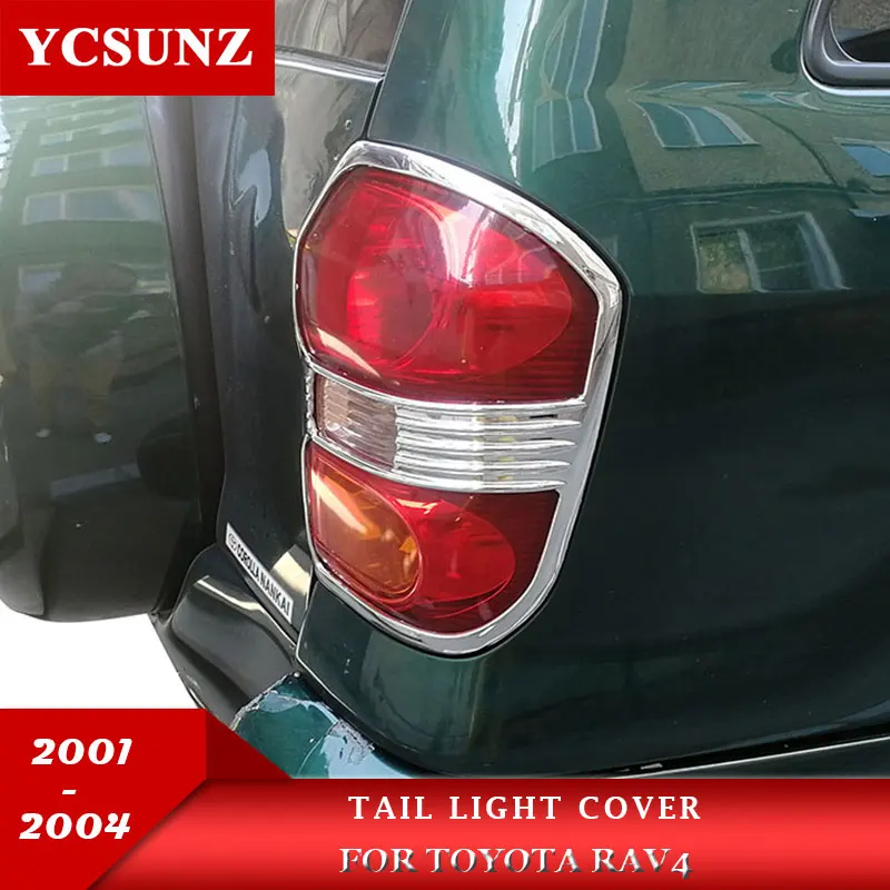 Chrome Tail light Cover For Toyota Rav4 2001 2002 2003 2004 2005 Rear lamp cover Car Styling Ycsunz