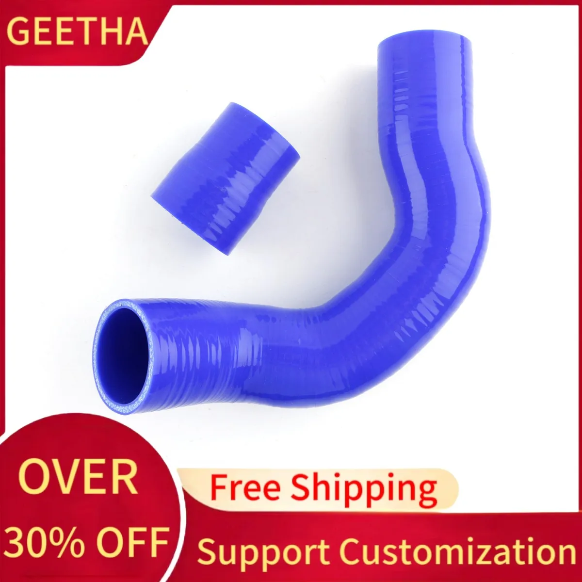 For 2001-2015 Volvo V70 S60 S80 XC70 XC90 Silicone Air Turbo Hot Side Boost Coupler Lower Intercooler Hose Kit