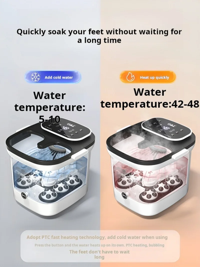 Relieve fatigue foot bath Heated Foot Soak Bucket Heating Automatic poweroff Household Portable Thermal Foot Bath