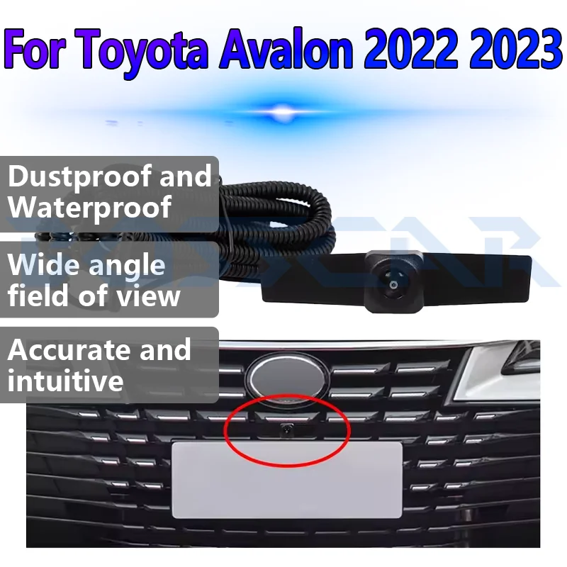 

Для Toyota Avalon 2022 2023, автомобильная камера переднего вида AHD 150 ° Объектив «рыбий глаз» 1080P, цветной водонепроницаемый парковочный монитор ночного видения