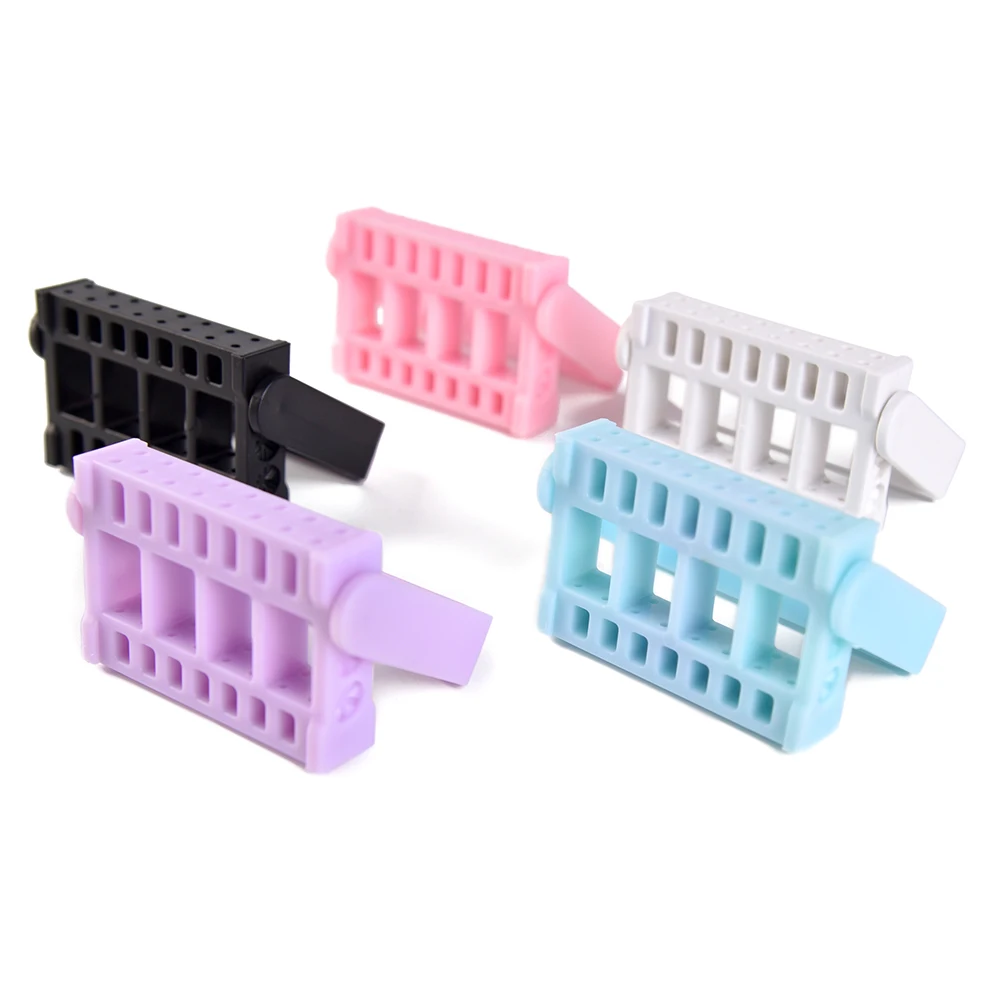 16 Holes Nail Drill Bits Holder Stand Display Nail Grinding Tool Nail Drill Organizer Nail Accessories Acrylic Storage Container