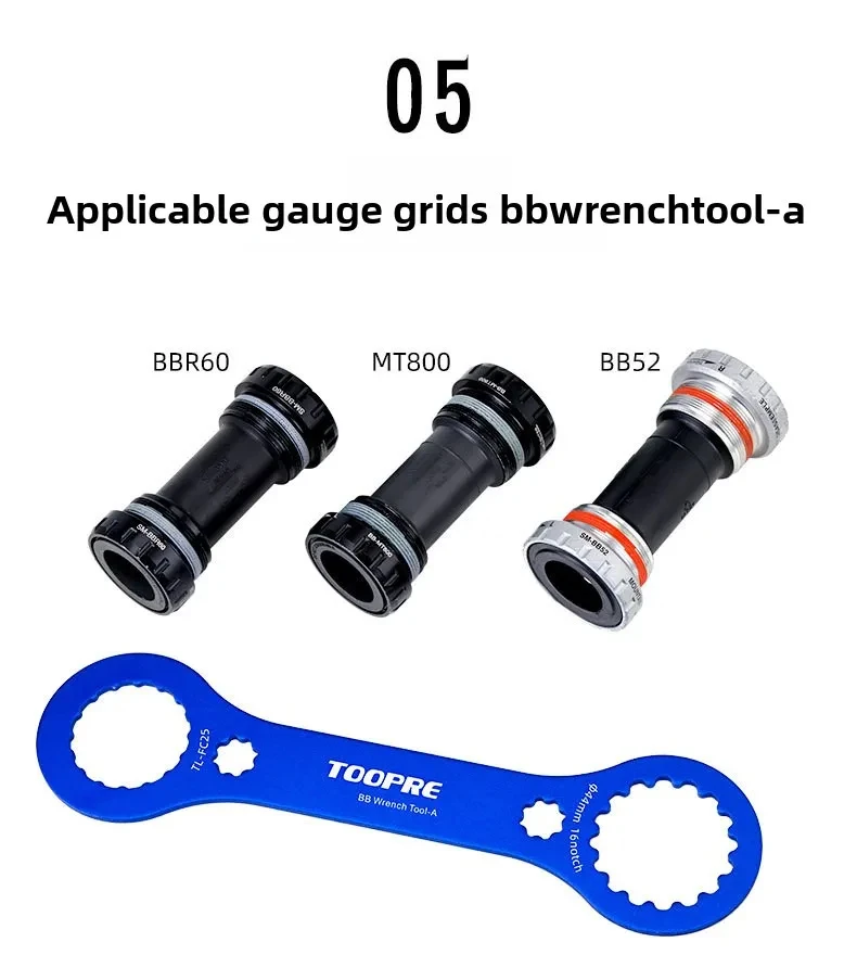 Multifunktionaler Aluminium-Tretlager-Schlüssel für Fahrräder, DUB Hollowtech BB-Schlüssel, Werkzeug zum Ein- und Ausbauen sowie zur Reparatur von Kurbelgarnituren. – Detail 8