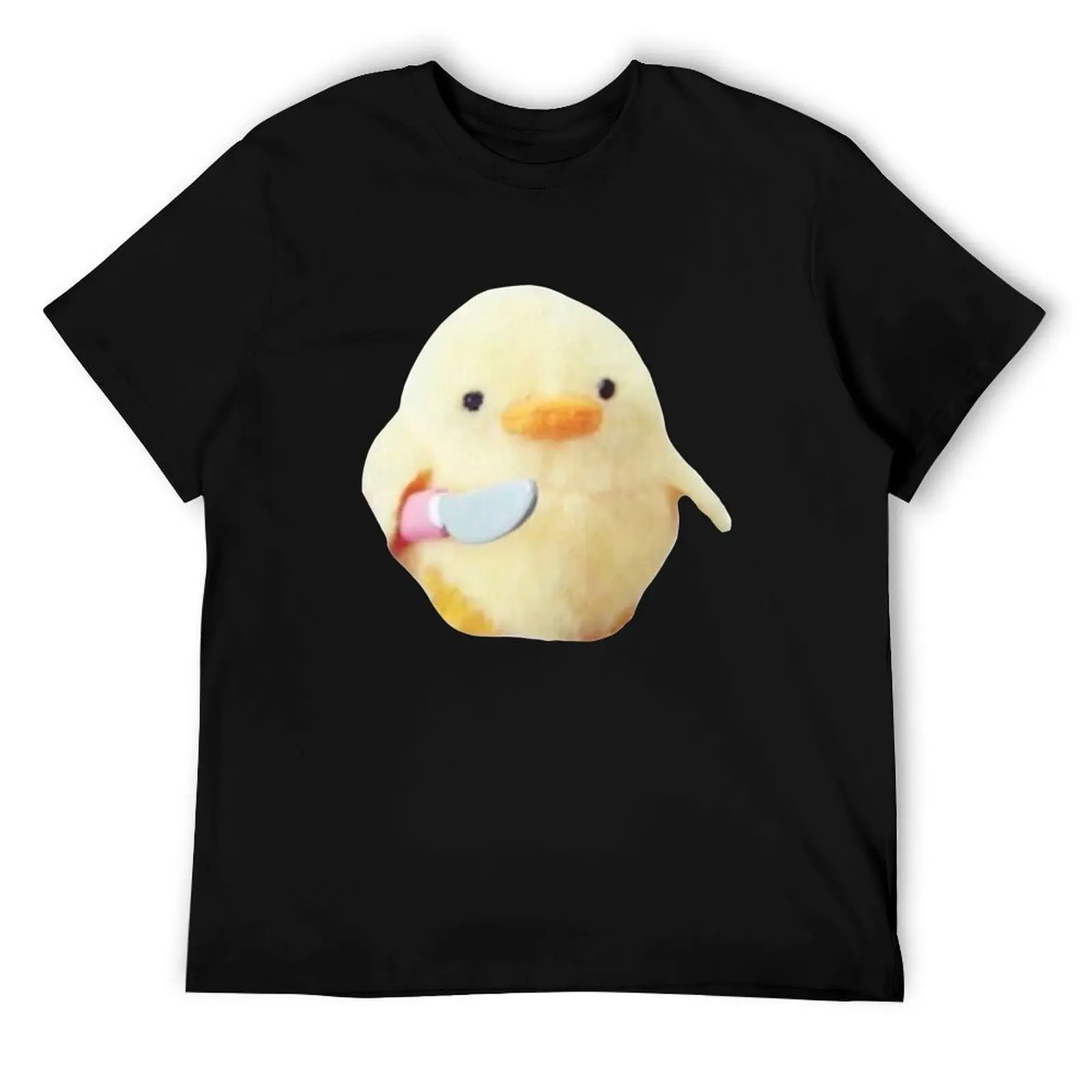 

Duck Knife Cute Meme T-Shirt t shirts for man cotton funny man graphic t shirt T-Shirt
