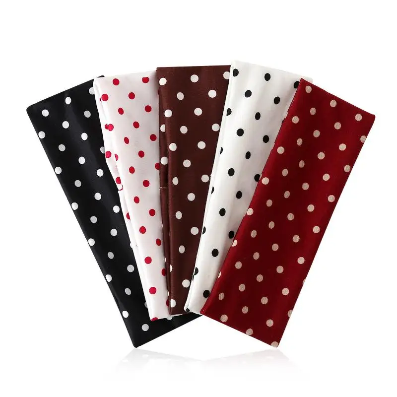 Stylish Boho Retro Headbands for Women With Wind Dot Stretch Perfect for Korean Fashion Trend