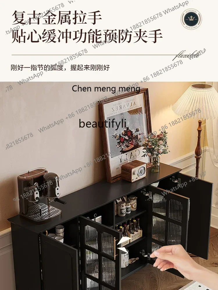 SS ss7486 American retro side cabinet kitchen storage, integrated wall side cabinet storage, coffee machine table preparation