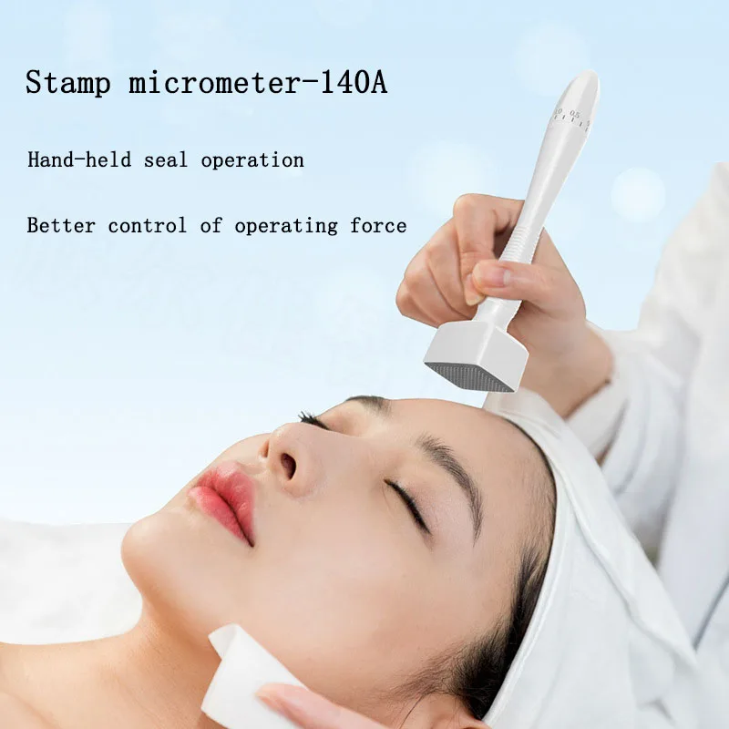 DRS140A Adjustable Stamp Microneedle 120A Cosmetic Microneedle Meter Stamp Scalp Press-on Microneedle Therapy Hair Growth Device