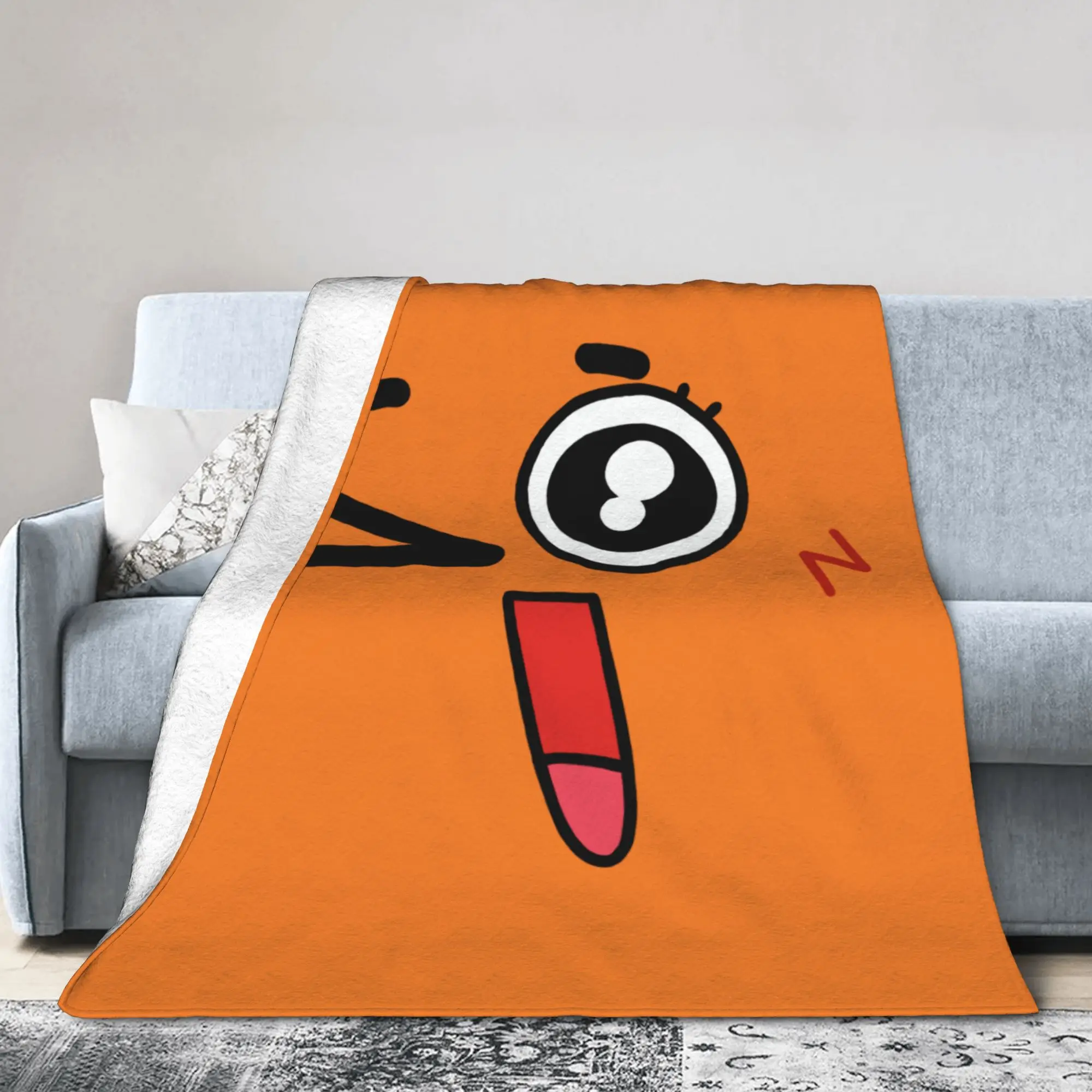 Darwins Face Flannel Throw Blanket Amazings Gumballs Blanket for Bed Couch Warm Plush Thin Quilt