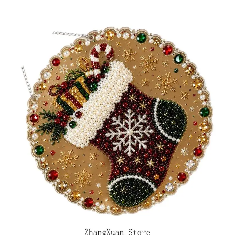 Perlen-Edelstein-Kunsthandwerk-Set, Weihnachtsperlen, Malerei-Kunst-Set, Bastel-Hänge-Akzent, 3 x – Detail 3