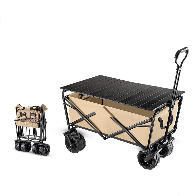 

Factory Price Wagon Camping Cart Garden Multipurpose Collapsible Folding Utility Beach Trolley Cart