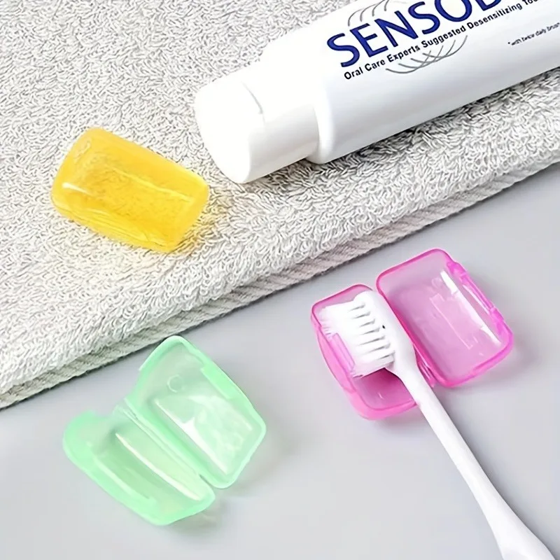 Portable Toothbrush Covers with Cap Travel-Sized Protective Anti-Dust Cases Batnroom Travel-Sized Protective Anti-Dust Cases