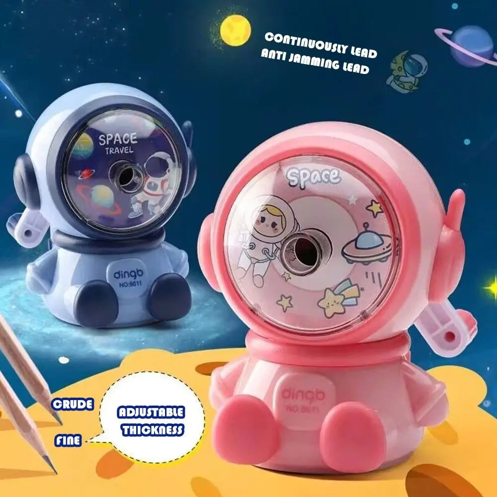 

1pc Astronaut Cartoon Pencil Sharpener Students Pencil SharpenerHand Crank Manual Sharpener Cartoon Pencil Cutter For School