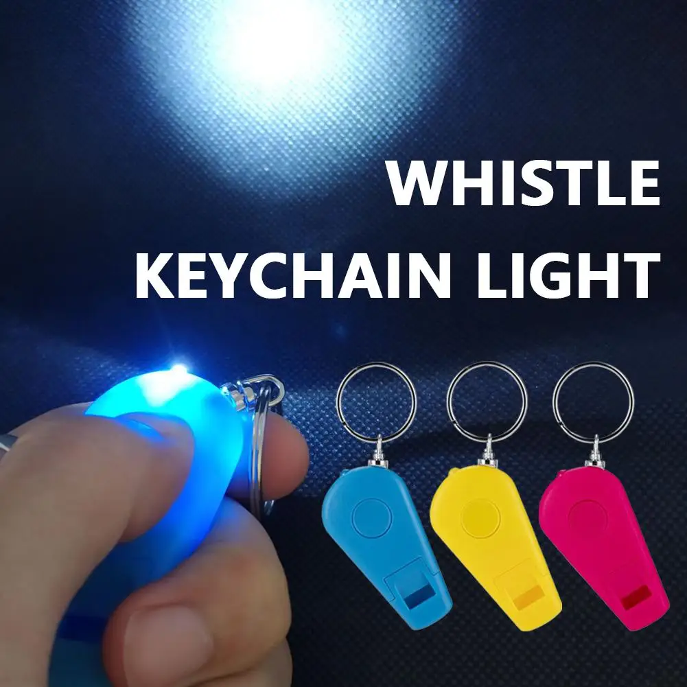 صافرة صغيرة LED المفاتيح الضوء الأبيض الإضاءة مصباح يدوي التخييم المشي لمسافات طويلة حقيبة السفر الطوارئ احتياطية درج مفتاح سلسلة ضوء