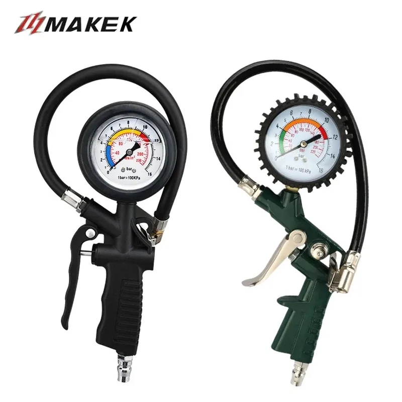 

0-220/0-16 barpsi automobile tire pressure gauge pressure gun type air compressor automobile motorcycle SUV tire inflator pump r