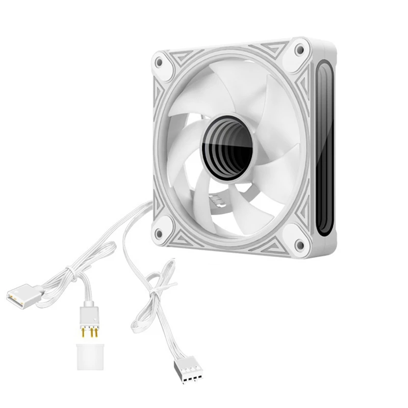 

ABKD ARGB Dragon Mirror Охлаждающий вентилятор для корпуса компьютера 12 см Волшебный цвет Бесшумный ШИМ-контроль температуры Вентилятор с регулировкой скорости