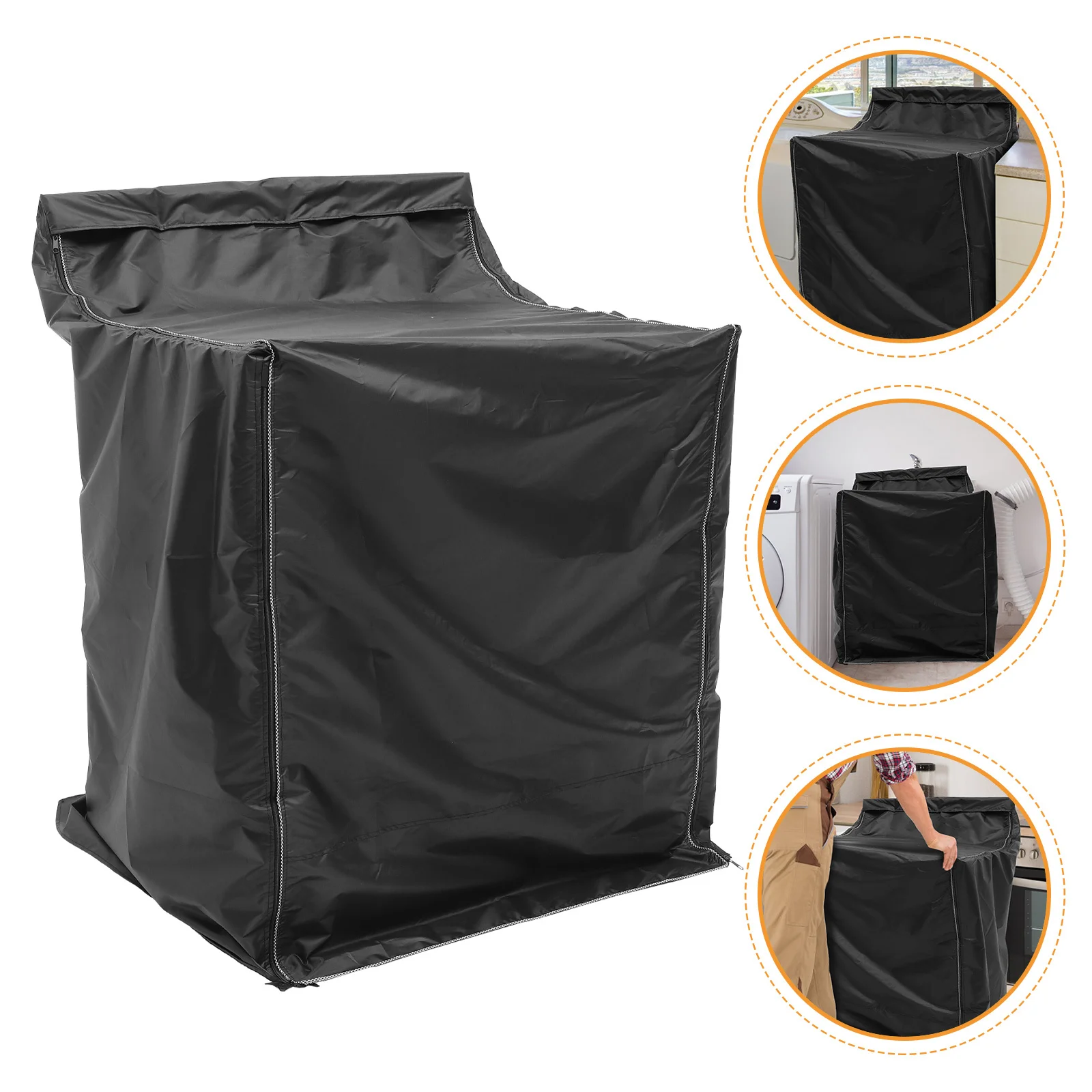 

Waterproof Washing Machine Cover with Zipper Closure Full Protection from Dust Moisture and Scratches for Laundry Room Bathroom