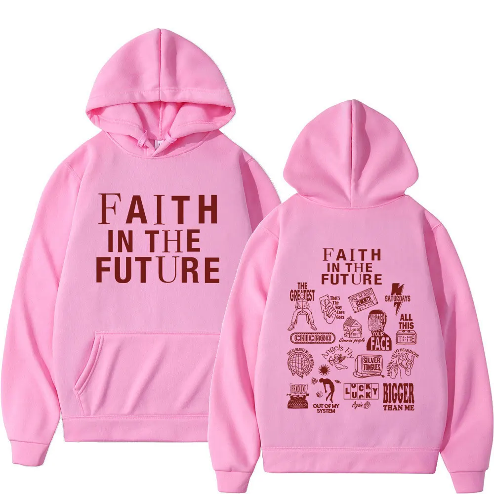 Faith in The Future 2024 Tour Concert Hoodie Men Fashion Vintage Hooded Sweatshirts Harajuku Aesthetic Oversized Hoodies Unisex