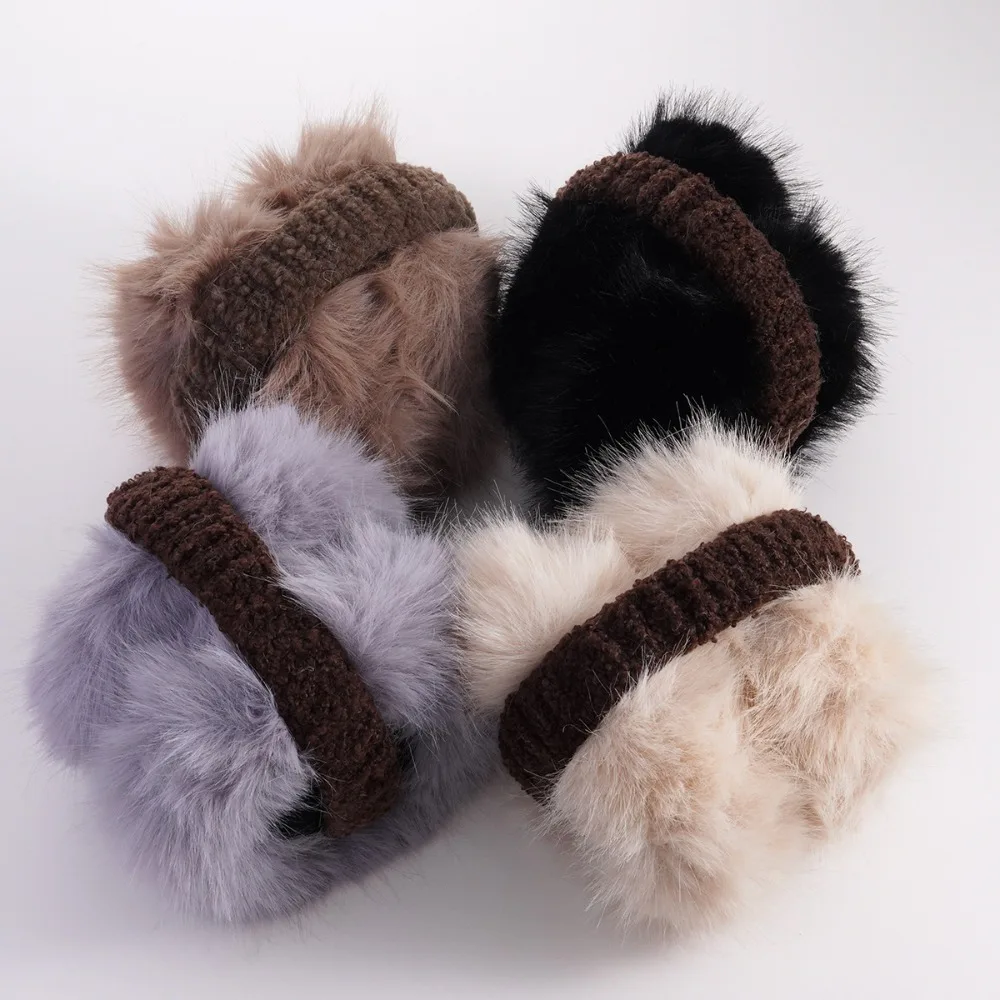 لينة طوي غطاء للأذنين حماية الأذن سميكة رقيق سماعات الأذن شتاء دافئ التجمد فو الفراء الأذن يفشل للنساء الرجال في الهواء الطلق