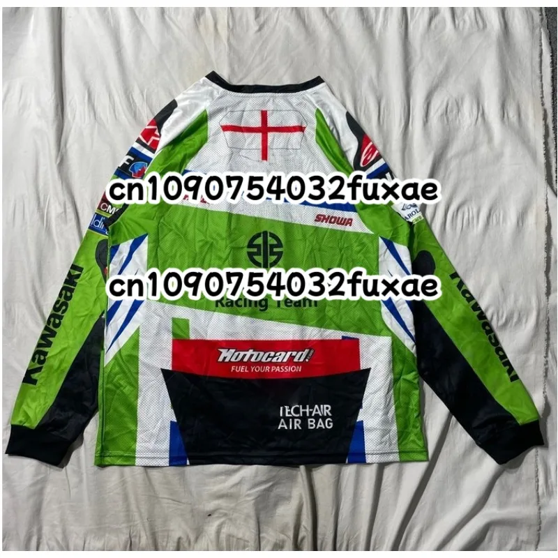 

Мужская футболка Kawasaki Motorcycle Racing Team с длинным рукавом, весенне-осенние женские футболки, новинка 2024, спортивная детская одежда, топы