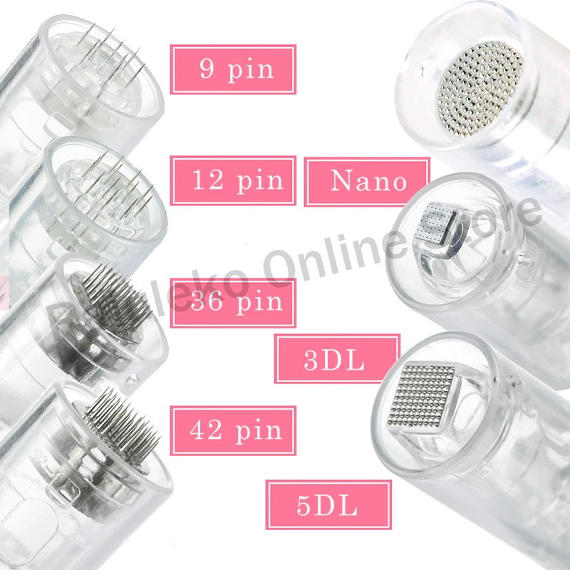 Derma ferramentas mym agulhas cartucho agulha 9 pinos/12 pinos/36 pinos/3d/5d baioneta parafuso porto para micro rolamento elétrico mts terapia