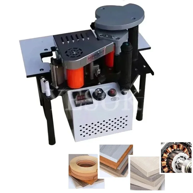 

Small Manual Edge Banding Machine Double Side Gluing Portable Edge Bander Woodworking Equipment (220V/1200W）