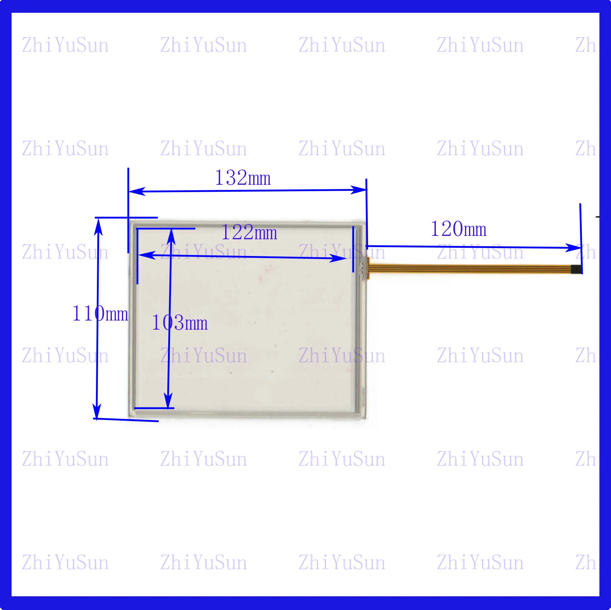 132*110mm Touch Screen glass 132*110