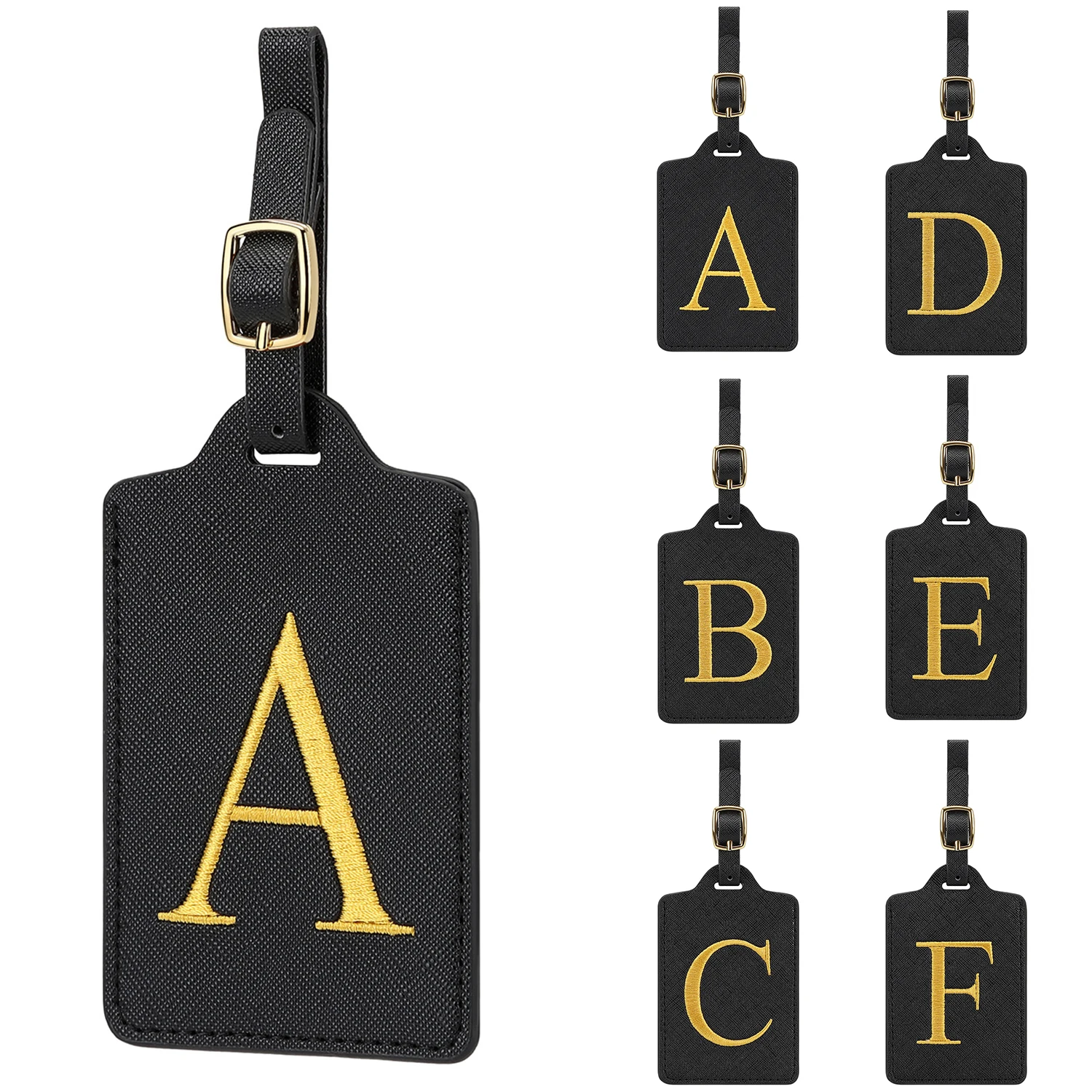 Étiquette de bagage en cuir de qualité supérieure pour affaires, étiquette d'adresse pour bagage, étiquette de bagage cabine, porte-nom et adresse, accessoires de voyage