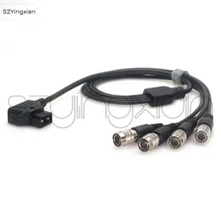 D-tap Battery/XLR4 Pin/DC2.1 Female to 4 *  4-Pin Power Cord for Zoom F8/F4 Audio Equipment 688/664/788T