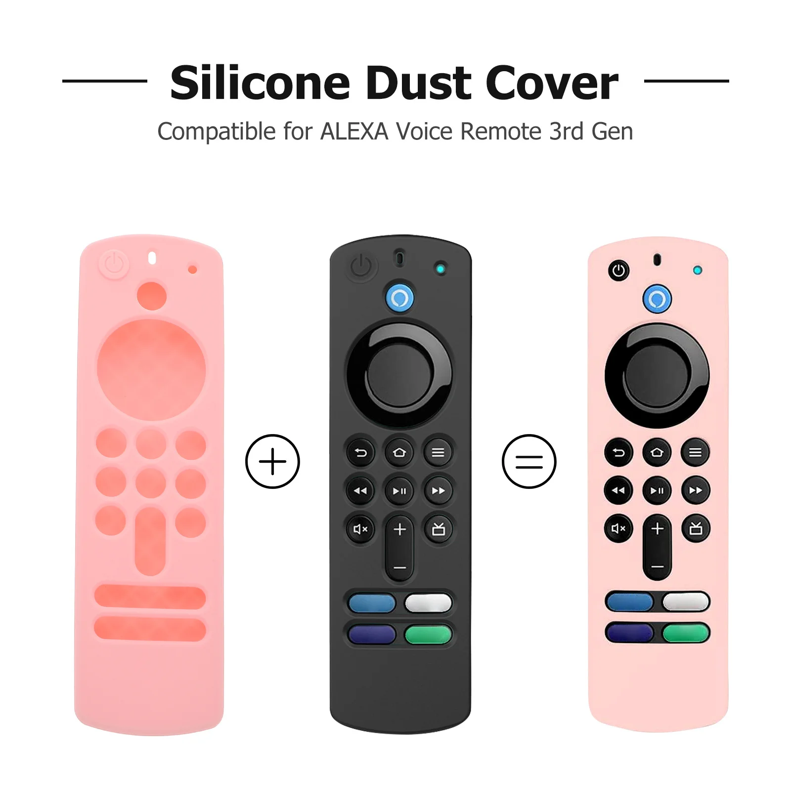 

Silicone Voice Remote Case for 3rd Gen Easy Install Shock Absorbent Protective Full Cover Remote Case