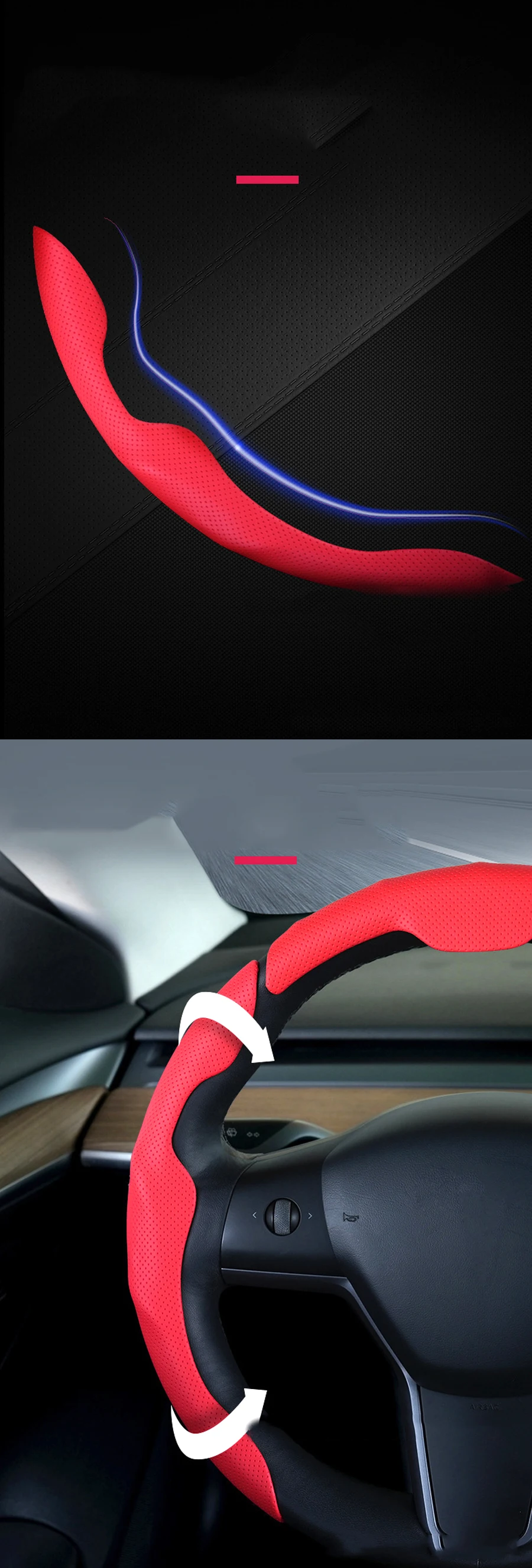 3-teiliges NAPPA-Lenkradbezug-Set für BYD Sealion 5 7 Seagull Dolphin ATTO 2 Seal U Auto-Innendekor-Styling-Ideen – Detail 3