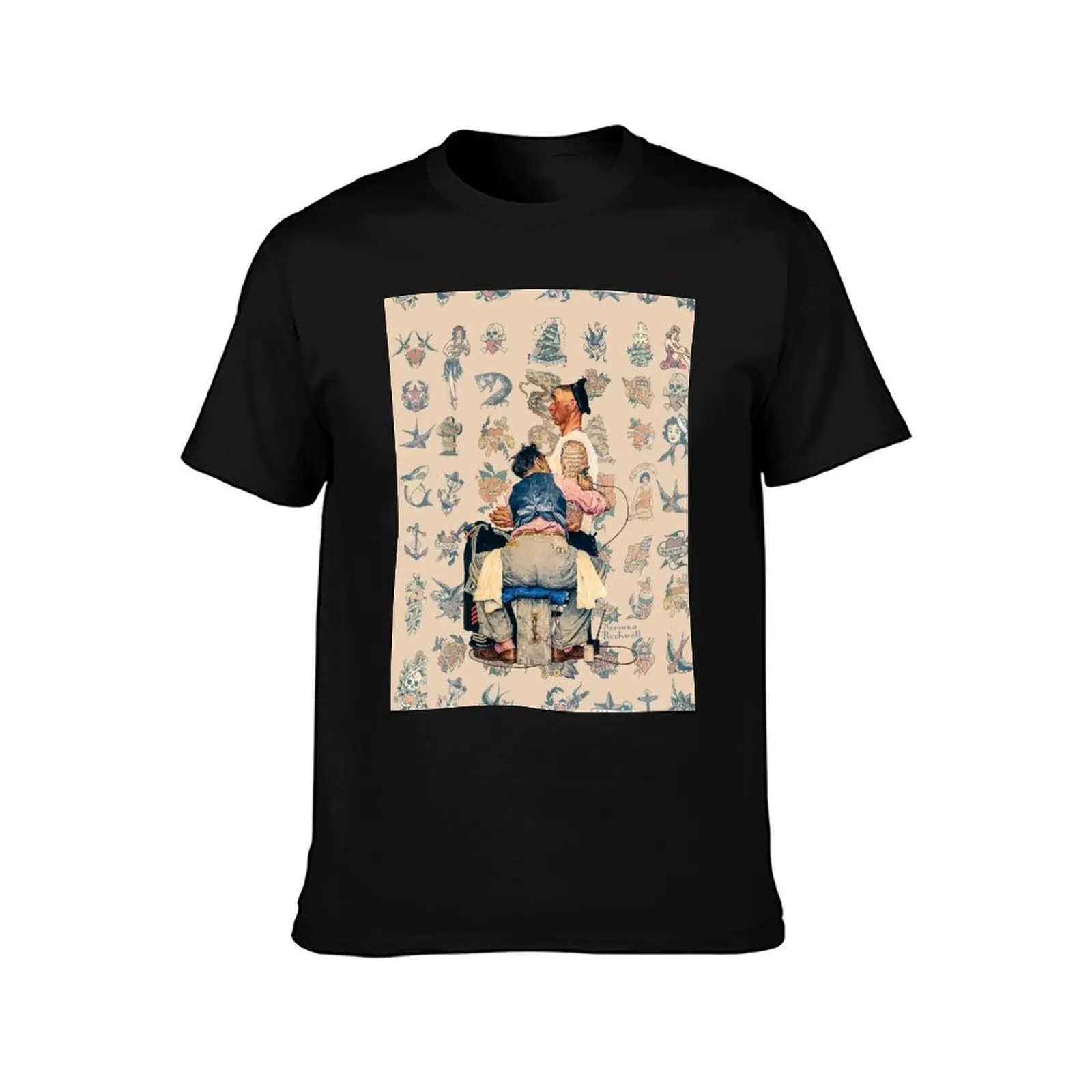 Rockwell's TATTOO ARTIST expanded variant T-Shirt Streetwear Print Tee Shirt T-Shirt