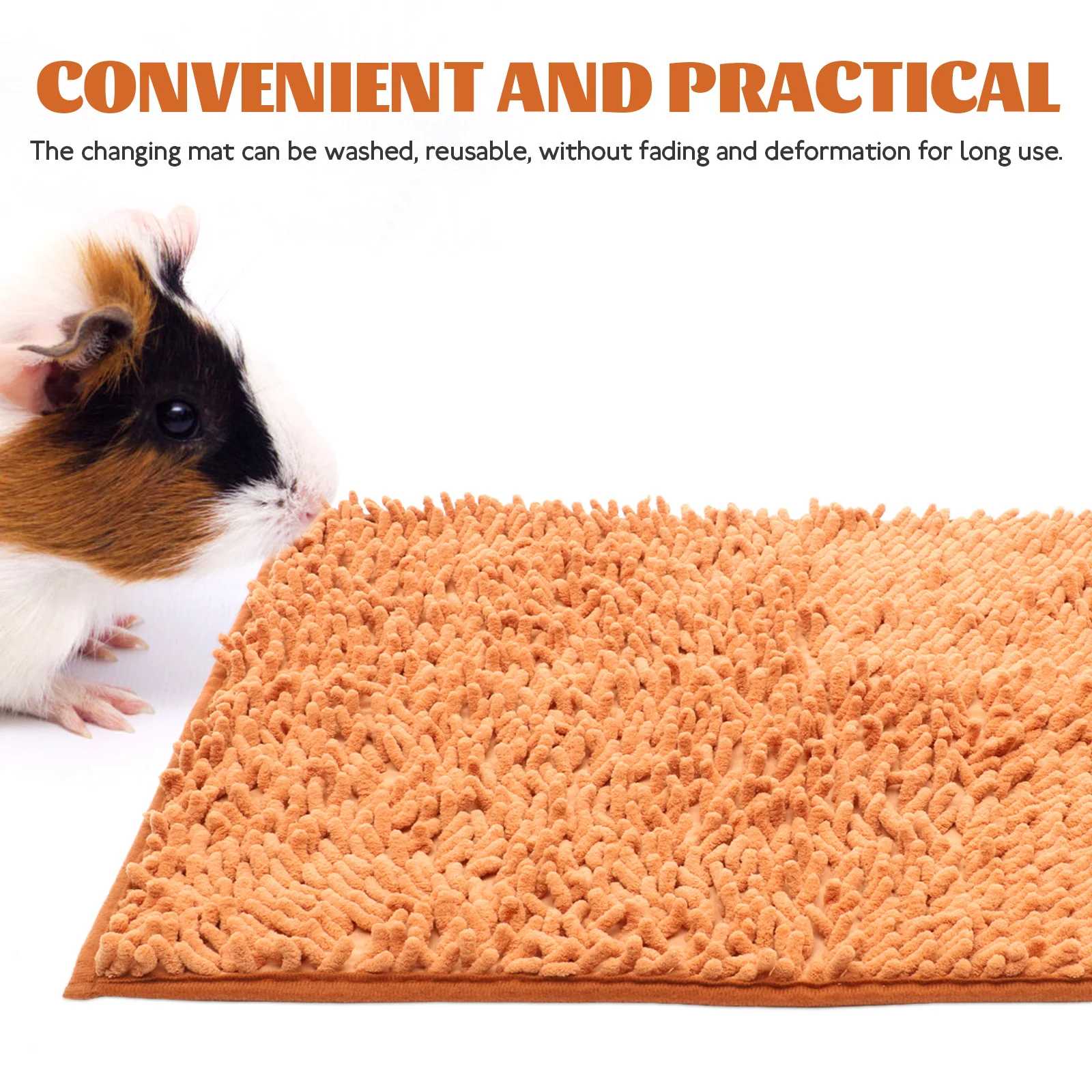 

Washable Pet Cage Pad Reusable Diaper Mat for Hamster Guinea Pig Rabbit Breathable Anti-Slip Training Surface Pet Cage Liner