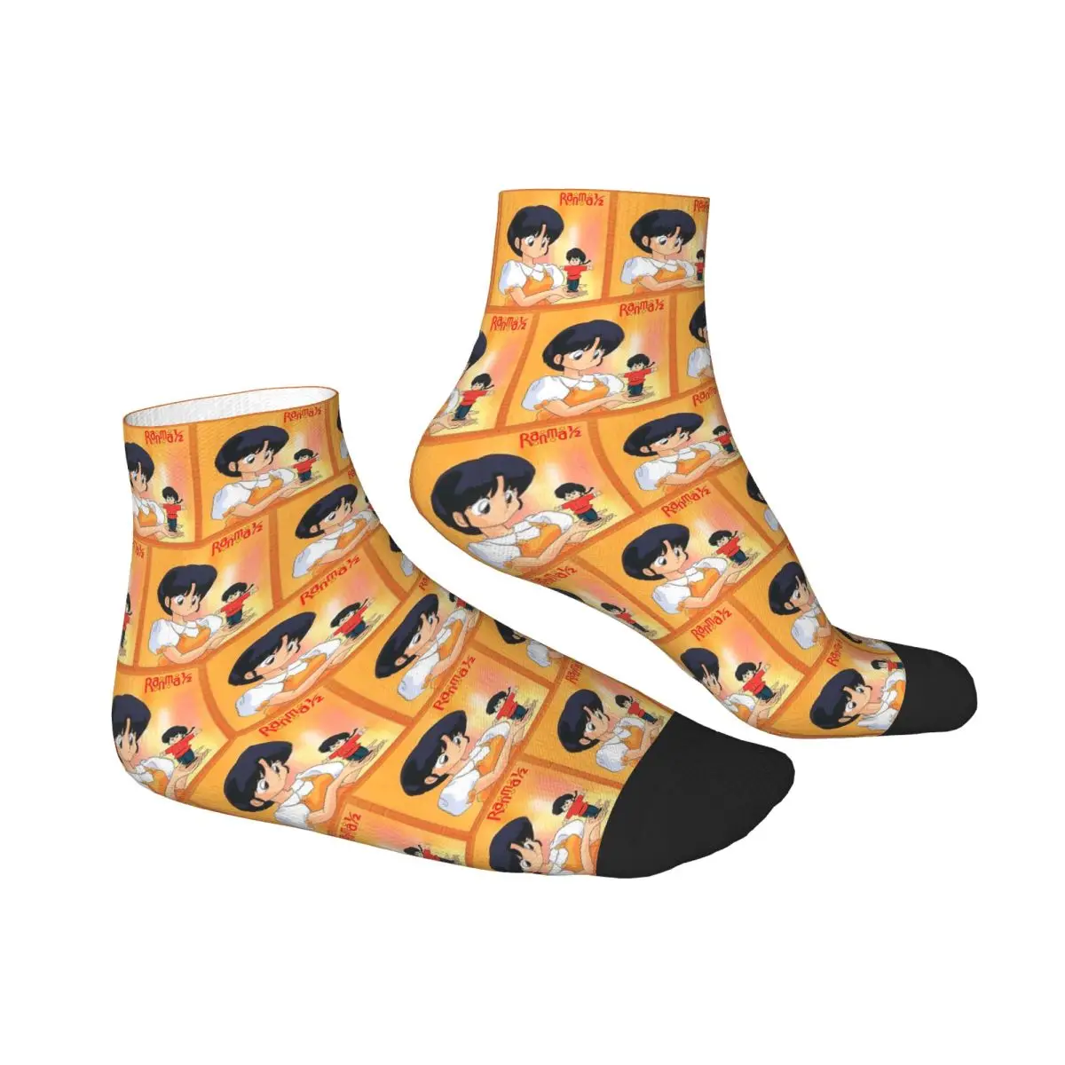 Ranma 12 Akane And Ranma Socks Harajuku High Quality Stockings All Season Socks Accessories for Man's Woman's Christmas Gifts