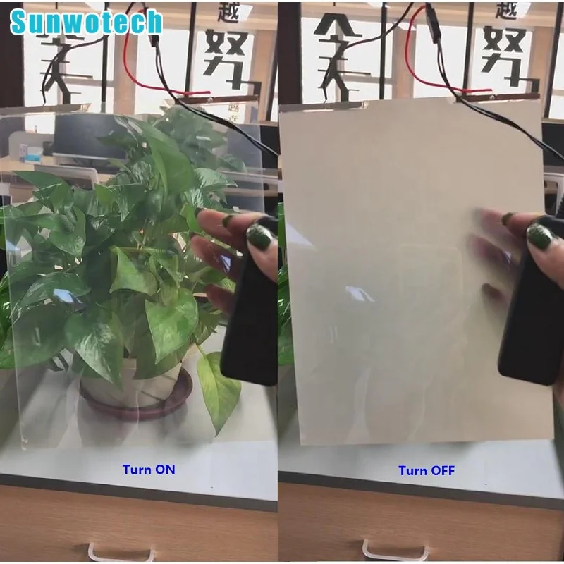 Smart Glass Privacy Window Electric switchable smart glass PDLC film smart film sample