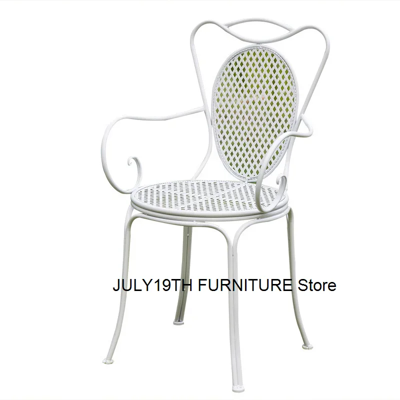 Nordic Balcony Negotiation Courtyard Outdoor Garden Table And Chair Combination Leisure White Table And Chair Three Piece Set