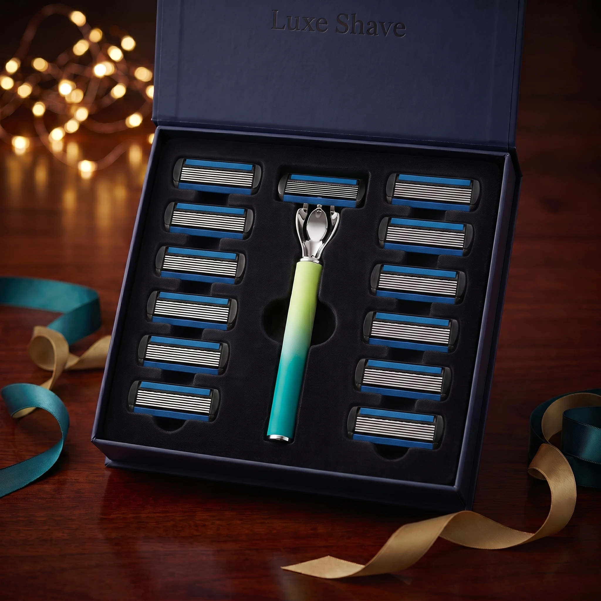 Men's Manual Razor 6-Layer Precision Blade System Replaceable Refills, Long-term Use, Men & Women Suitable Great Gift Idea