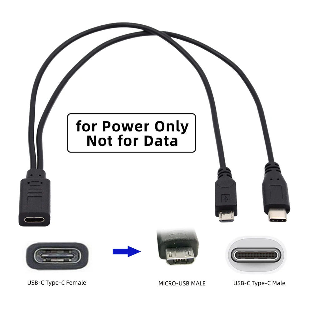Cablecc-Mini USB 2,0 hembra, 1 en 2, 5V de CC a Dual, 5 pines, divisor macho, Cable de carga de extensión