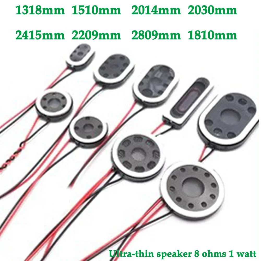 1/10pcs Speaker phone tablet micro speaker 8R 1W 8 ohm 1 watt 1318 1510 2014 2030 2415 2209 2809 1810 small voice horn connector