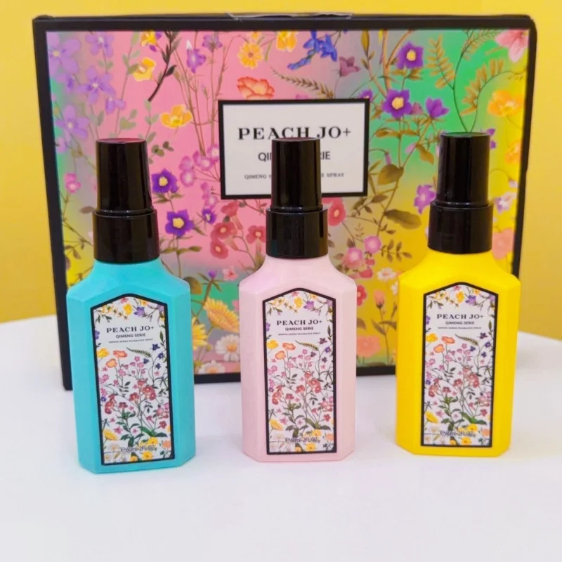 

Подарочная коробка для духов Dream Case, 3 шт., 60 мл, женский набор туалетных принадлежностей с цветочным принтом, французская гардения и жасмин, стойкий, без спирта