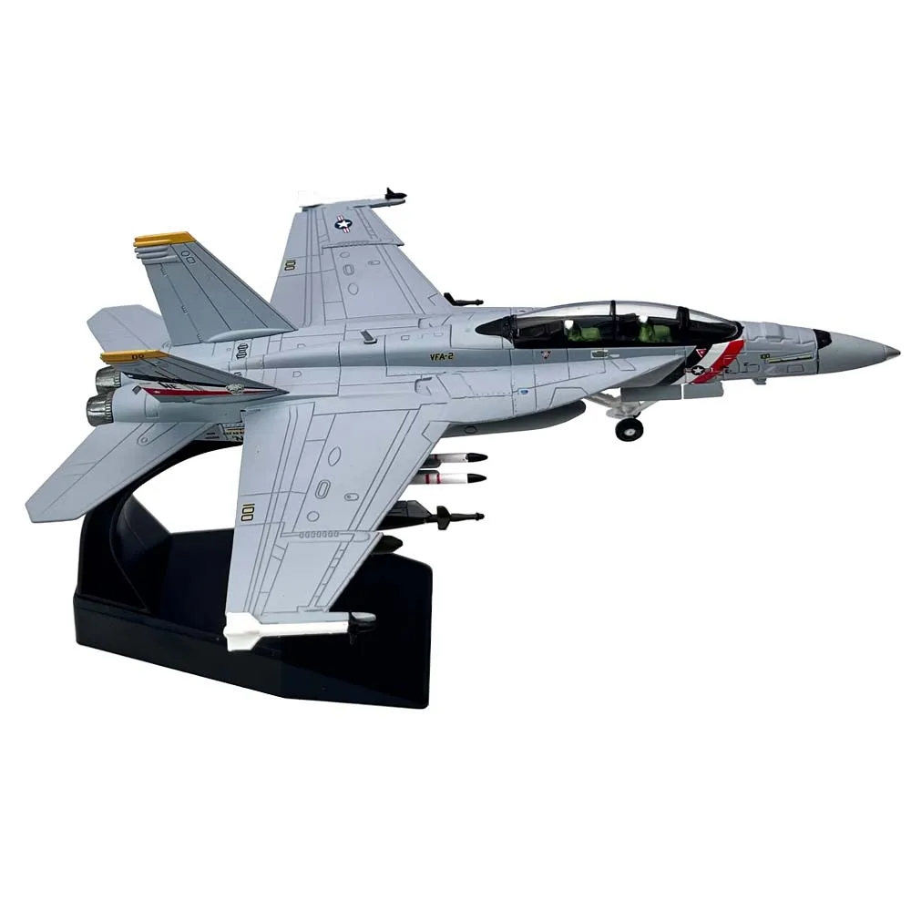 1/100 Scale US F18 F/A-18F Super Hornet VFA-2 Fighter Jet Airplane Aircraft Metal Military Plane Toy Model Collection Gift