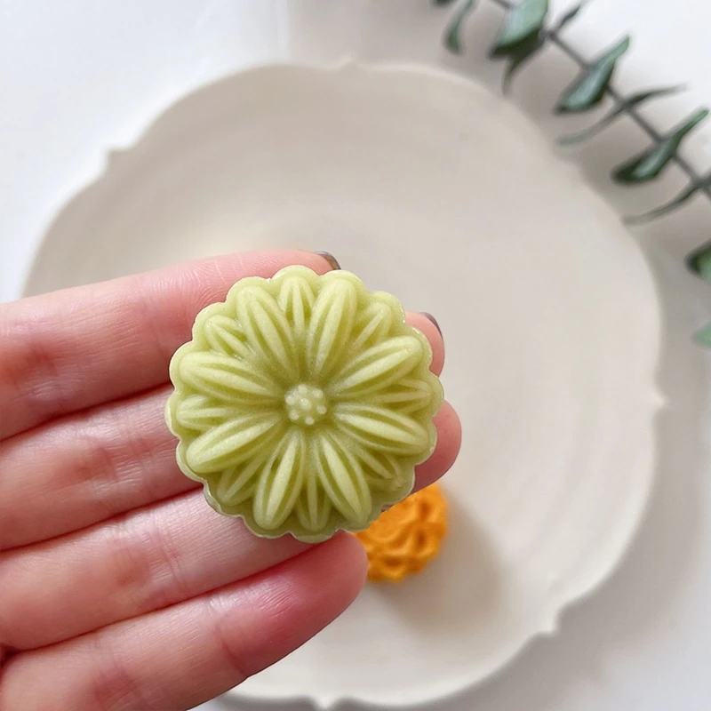 Moule à gâteau lune en matière plastique, tampons en forme fleur, moules à gâteaux lune pour Festival mi-automne,
